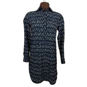 Dalia  Navy & Gray patterned Shirt Dress Size XS
